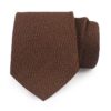 Necktie Micro Silk Check Design Men's - Brown